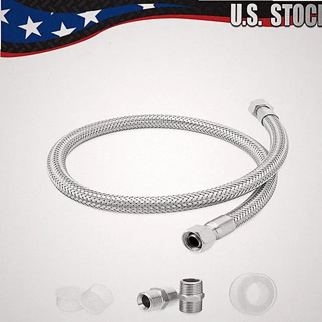 1/2" x 40" Universal Air Compressor Jumper Hose - 1/2" Male NPT to 1/2" Male NPT