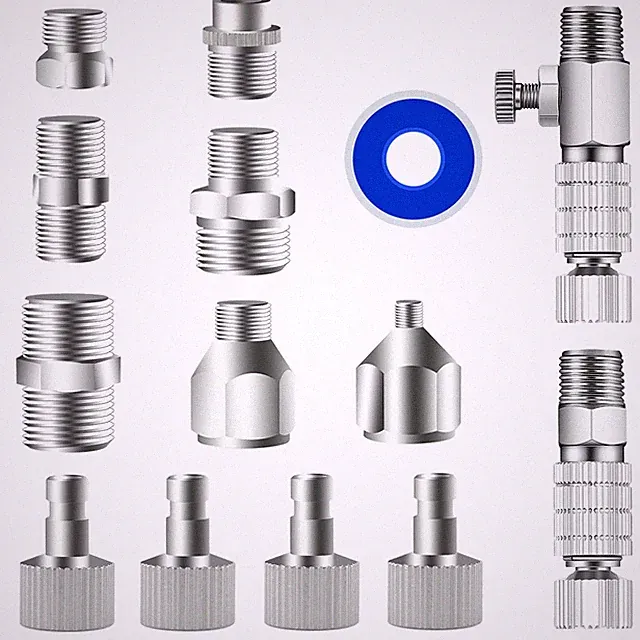 14pcs Multi-Size Airbrush Adapter Set Quick Release Disconnect Coupler Kit