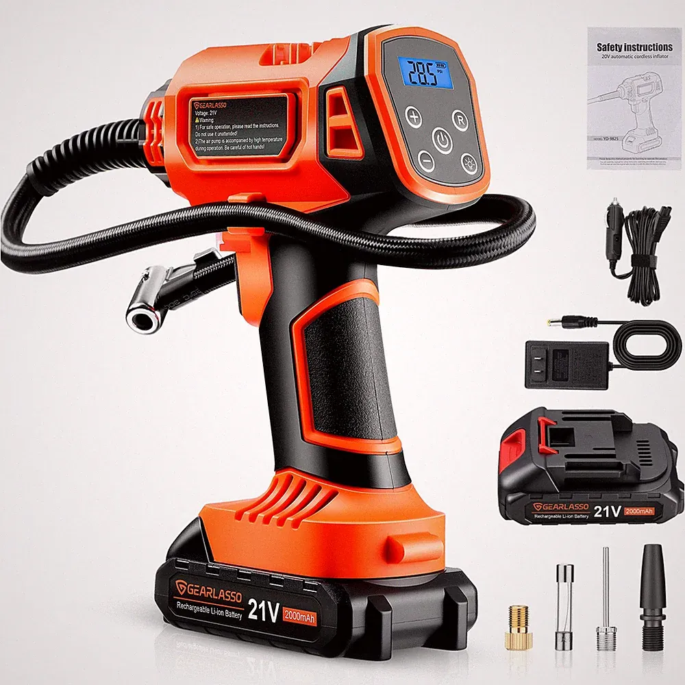 160PSI Cordless Tire Inflator Portable Air Compressor Car Air Tire Pump Digital