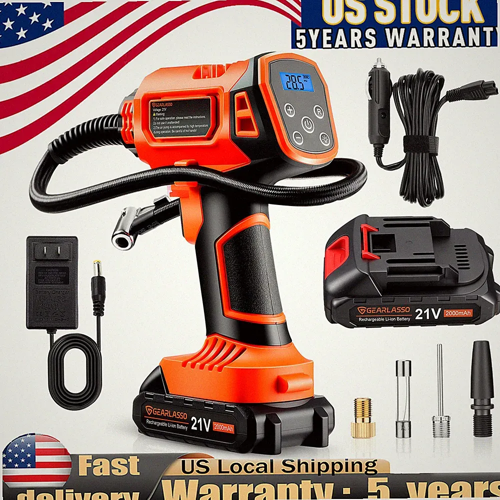160PSI Cordless Tire Inflator Portable Air Compressor Rechargeable Car Air Pump