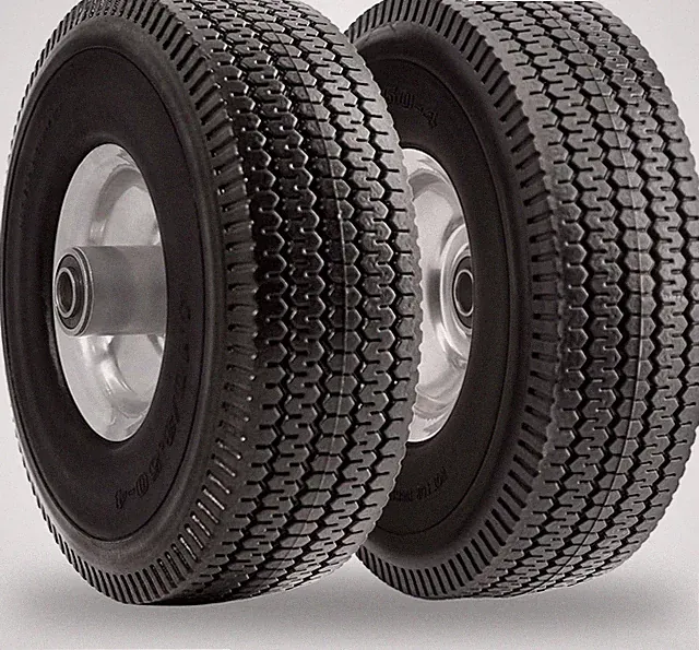 Solid Polyurethane Tire, Flat Free Wheels, 5/8" Bearings, 2.2" Offset Hub