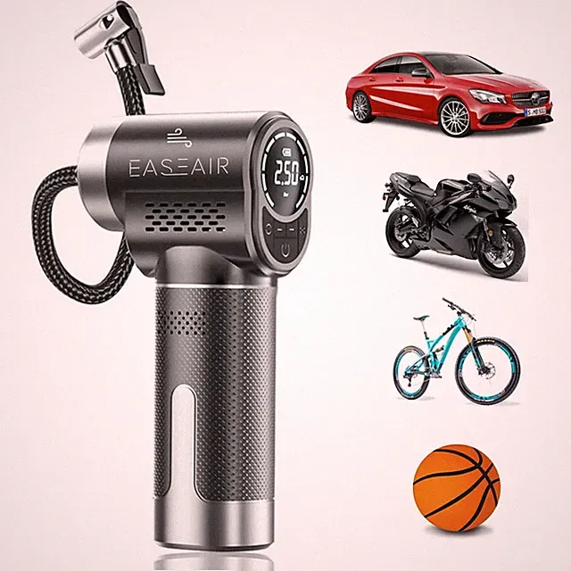 Tire Inflator Portable Compressor 150 PSI Cordless Pump Digital Gauge Black