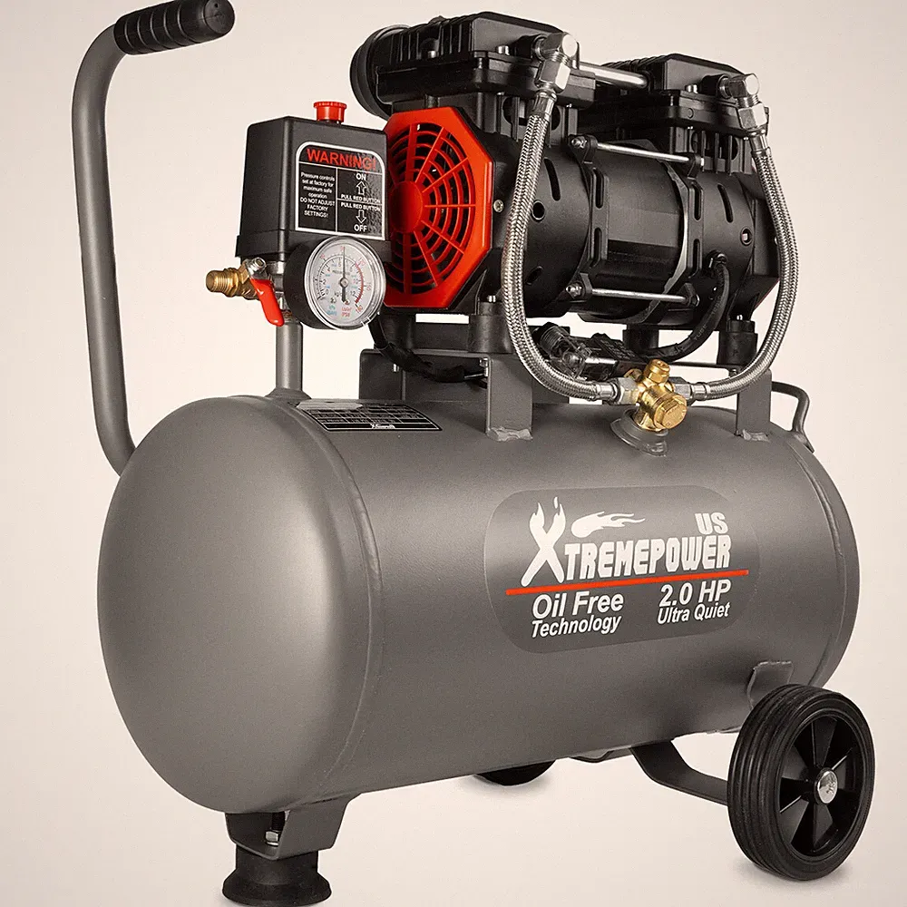 XtremepowerUS 2.0HP Quiet Air Compressor Tank 7 Gallon Oil-Free 4.9CFM 116 PSI